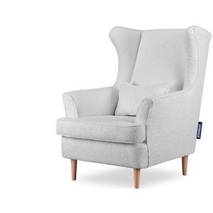 KONSIMO Ohrensessel  Stralis ¦ grau ¦ Maße (cm): B: 82 H: 108