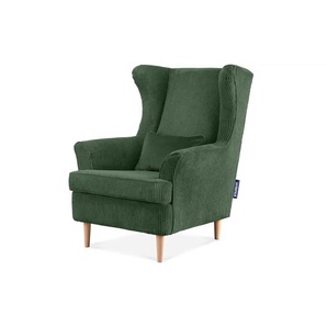 KONSIMO Ohrensessel  Stralis ¦ grün ¦ Maße (cm): B: 82 H: 108