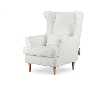 KONSIMO Ohrensessel Stralis ¦ weiß ¦ Maße (cm): B: 82 H: 108