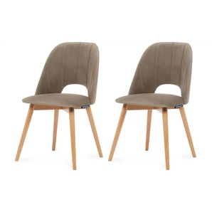 KONSIMO Polsterstuhl 2er-Set   ¦ beige ¦ Maße (cm): B: 48 H: 86