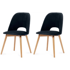 KONSIMO Polsterstuhl 2er-Set - blau - Materialmix - 48 cm - 86 cm | Möbel Kraft