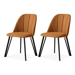 KONSIMO Polsterstuhl 2er-Set   ¦ orange ¦ Maße (cm): B: 52 H: 85