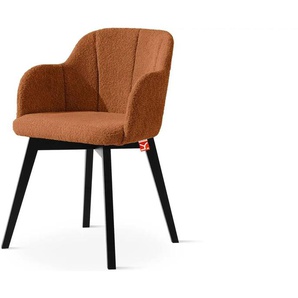 KONSIMO Polsterstuhl - orange - Materialmix - 54,5 cm - 80 cm | Möbel Kraft