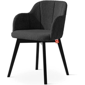 KONSIMO Polsterstuhl ¦ schwarz ¦ Maße (cm): B: 54,5 H: 80