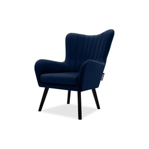 KONSIMO Sessel  Gadi ¦ blau ¦ Maße (cm): B: 76 H: 100