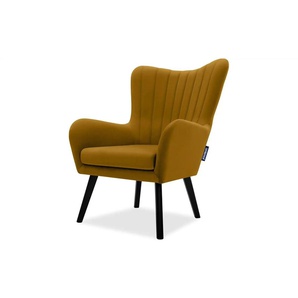 KONSIMO Sessel  Gadi ¦ gelb ¦ Maße (cm): B: 76 H: 100