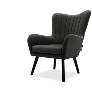 KONSIMO Sessel  Gadi ¦ grau ¦ Maße (cm): B: 76 H: 100