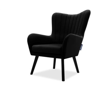 KONSIMO Sessel  Gadi ¦ schwarz ¦ Maße (cm): B: 76 H: 100