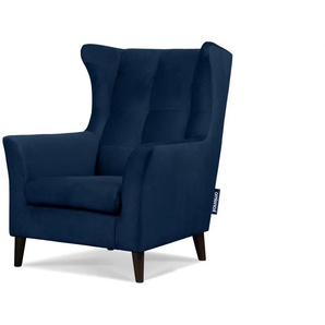 KONSIMO Sessel Salis - blau - Materialmix - 80 cm - 105 cm | Möbel Kraft