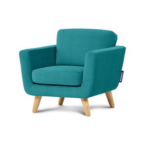 KONSIMO Sessel Tagio - türkis/petrol - Materialmix - 86 cm - 80 cm | Möbel Kraft