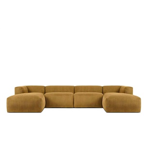 KONSIMO Wohnlandschaft Buffo - gelb - Materialmix - 400 cm - 73 cm | Möbel Kraft