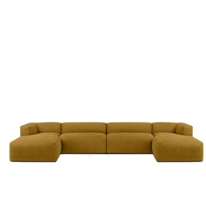 KONSIMO Wohnlandschaft Buffo - gelb - Materialmix - 400 cm - 73 cm | Möbel Kraft