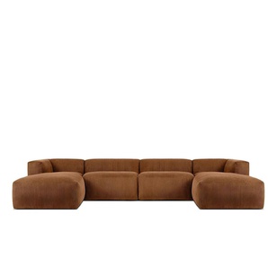 KONSIMO Wohnlandschaft Buffo - orange - Materialmix - 400 cm - 73 cm | Möbel Kraft