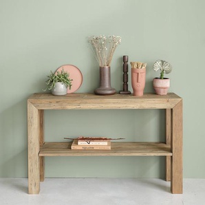 Konsole aus recyceltem, massivem FSC-Teakholz 120 cm