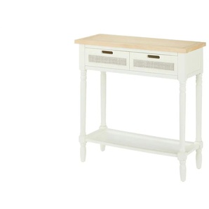 Konsole - weiß - Materialmix - 80 cm - 80 cm - cm 32,0 | Möbel Kraft