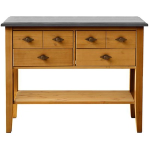 Konsolentisch I 102cm Braun/Kiefer Laugenfarbig/Kiefer Grau