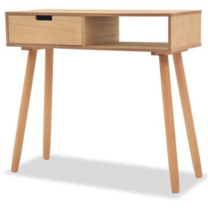 Konsolentisch Kiefernholz Massiv 80 x 30 x 72 cm Braun Vidaxl