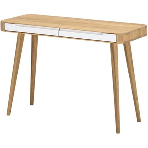 Konsolentisch 110 x 75 x 43cm Braun/Weiß