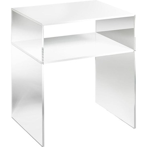 Konsolentisch PLACES OF STYLE Remus Tische Gr. B: 50 cm, weiß (klar, weiß) Konsolentische Telefontische aus Acrylglas