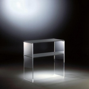 Konsolentisch PLACES OF STYLE Remus Tische Gr. B: 70 cm, weiß (klar, dunkelgrau) Konsolentische Telefontische aus Acrylglas