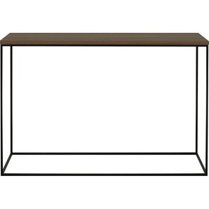 Konsolentisch TEMAHOME Gleam Tische Gr. B/H/T: 120 cm x 76 cm x 40 cm, Metallbeine, braun (walnußfarben, schwarz, walnuß) Konsolentische Telefontische