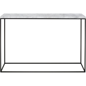 Konsolentisch TEMAHOME Gleam Tische Gr. B/H/T: 120 cm x 76 cm x 40 cm, Metallbeine, weiß (weiß, schwarz, weiß) Konsolentische Telefontische