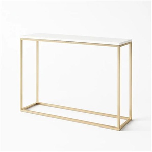 Konsolentisch - weiß - Materialmix - 80 cm - 80 cm | Möbel Kraft