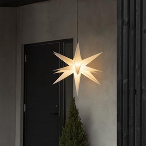 KONSTSMIDE Dekolicht Weihnachtsdeko aussen, LED fest integriert, Warmweiß, Weißer 3-D Kunststoffstern, inkl. Leuchtmittel