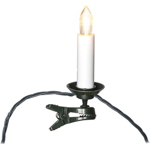 KONSTSMIDE LED-Christbaumkerzen Weihnachtsdeko, Christbaumschmuck, Topbirnen, One String, 25 funkelnde bernsteinfarbene Dioden