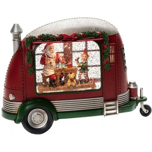 KONSTSMIDE LED Laterne Karavan, LED fest integriert, Warmweiß, wassergefüllt, Weihnachtsmann repariert Spielsachen