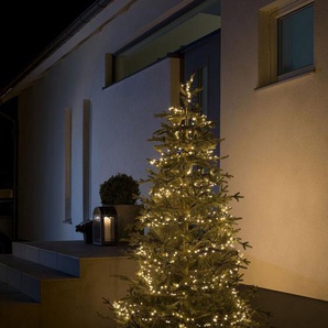 KONSTSMIDE LED-Lichterkette Weihnachtsdeko aussen, 400-flammig, Micro LED Compactlights, 400 warmweiße Dioden