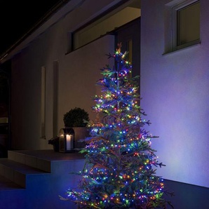KONSTSMIDE LED-Lichterkette Weihnachtsdeko aussen, 800-flammig, Micro LED Compactlights, 800 bunte Dioden