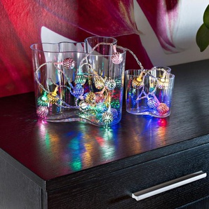 KONSTSMIDE LED-Lichterkette »Weihnachtsdeko«, 21 St.-flammig, LED Dekolichterkette, silberfarbene Metallbälle, 21 bunte Dioden