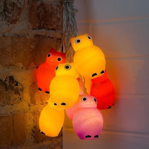 KONSTSMIDE LED-Lichterkette »Weihnachtsdeko«, 8 St.-flammig, LED Dekolichterkette, bunte Eulen, 16 warm weiße Dioden