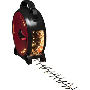E (A bis G) LED-Lichterkette KONSTSMIDE Weihnachtsdeko aussen Lichterketten Gr. Dioden 1200 St., Kabellänge 10 m x Gesamtlänge 36,38 m, schwarz Lichterketten Lichternetze 1200 warm weiße Dioden