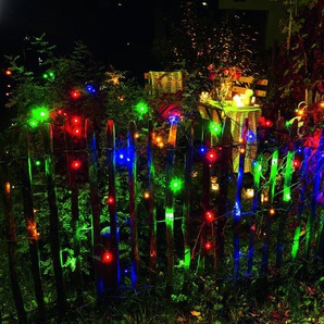 KONSTSMIDE LED-Lichternetz Weihnachtsdeko aussen, 120-flammig, LED Lichternetz, 120 bunte Dioden