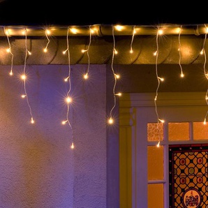 KONSTSMIDE LED-Lichtervorhang, 200 St.-flammig, LED Eisregen Lichtervorhang, 200 warm weiße Dioden