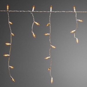 KONSTSMIDE LED-Lichtervorhang Weihnachtsdeko aussen, 200-flammig, LED Eisregenvorhang, für den Außenbereich