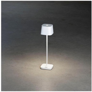 KONSTSMIDE LED Tischleuchte Capri-Mini, LED fest integriert, Warmweiß, Capri-Mini USB-Tischl. weiß, 2700/3000K, dimmbar, eckig