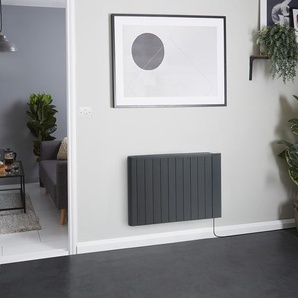 Konvektor-Wandheizkörper Elektrisch zur Festverdrahtung, in Anthrazit - 2000W, 533mm x 1013mm - Virtus Ecoso von Hudson Reed