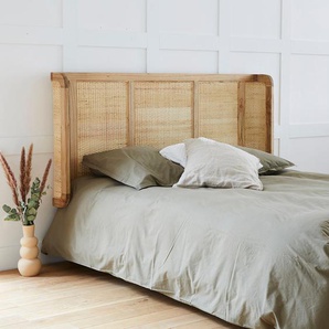 Kopfteil aus Rattan und massivem Mindi 160 cm