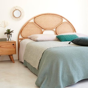 Kopfteil aus Rohrgeflecht und Rattan 160 cm