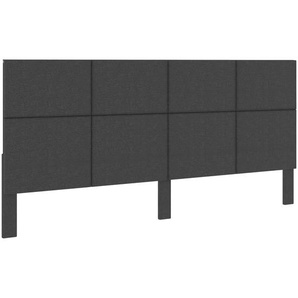 Kopfteil Dunkelgrau Stoff 200×200 cm