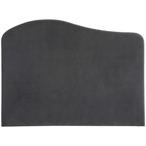 Kopfteil Lipka Samt, Dunkelgrau, L.160 cm