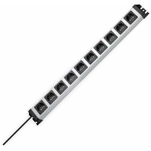 KOPP Steckdosenleiste POWERversal, 10-fach, silber/schwarz 227120011