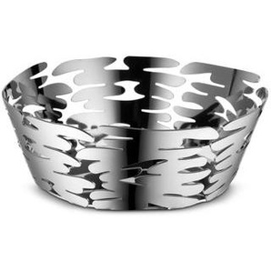 Korb Barket metall grau silber / Ø 18 cm - Stahl - Alessi - Metall
