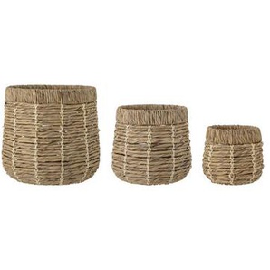 Korb Bina faser beige / 3er-Set - Wasserhyazinthe - Bloomingville - Beige