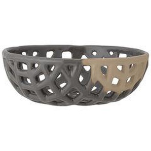 Korb Electra keramik grau / Keramik - Ø 20,5 x H 7,5 cm - Bloomingville - Grau