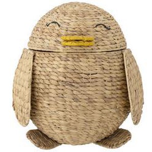 Korb Pingo faser beige / Ø 38 x H 47 cm - Wasserhyazinthe - Bloomingville - Beige