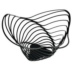 Korb Trinity metall schwarz / Ø 16,5 x H 33 cm - Alessi - Schwarz